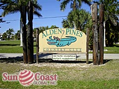 Alden Pines Community Sign